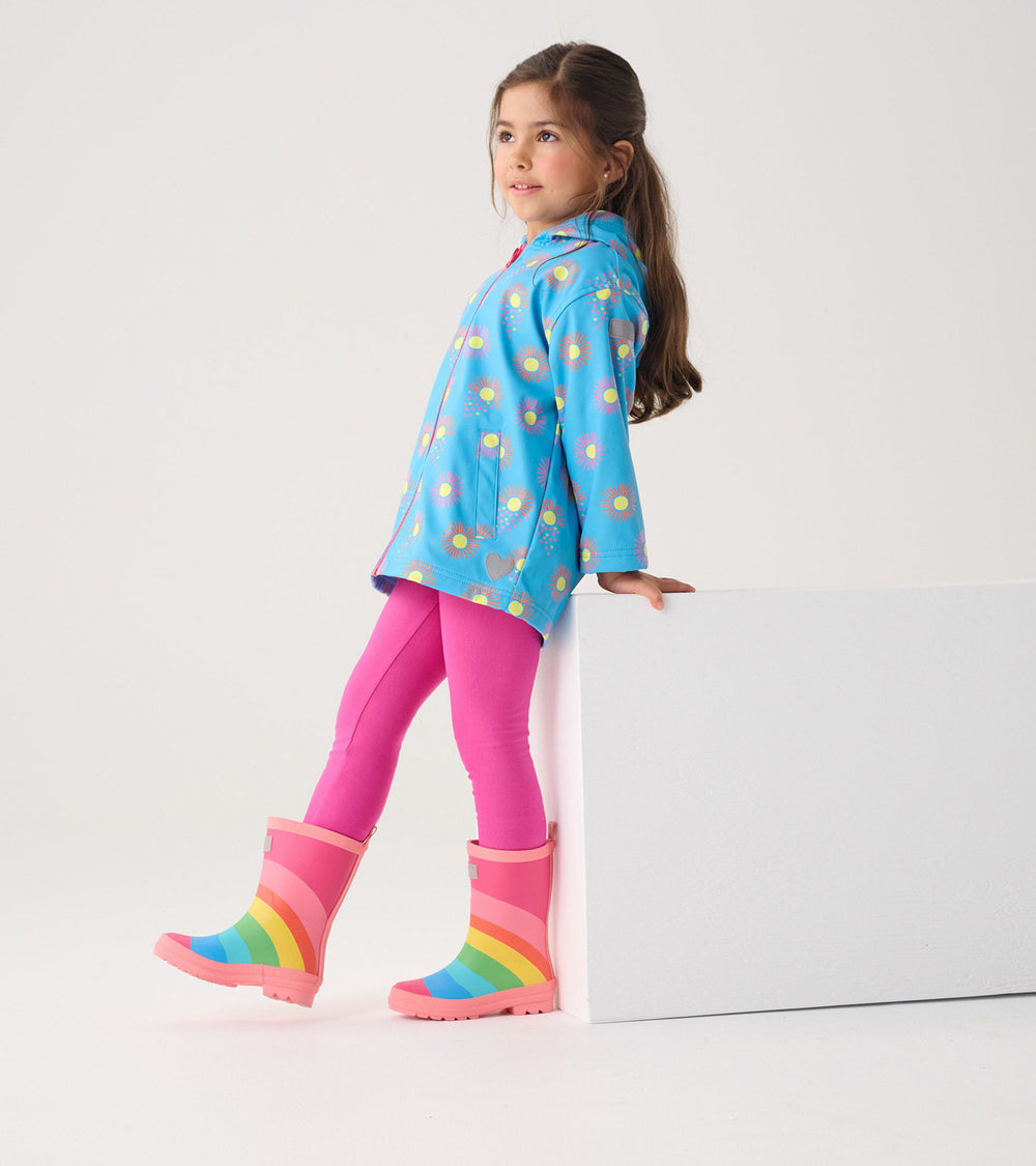 Hatley Girls Sunrays Zip-Up Rain Jacket