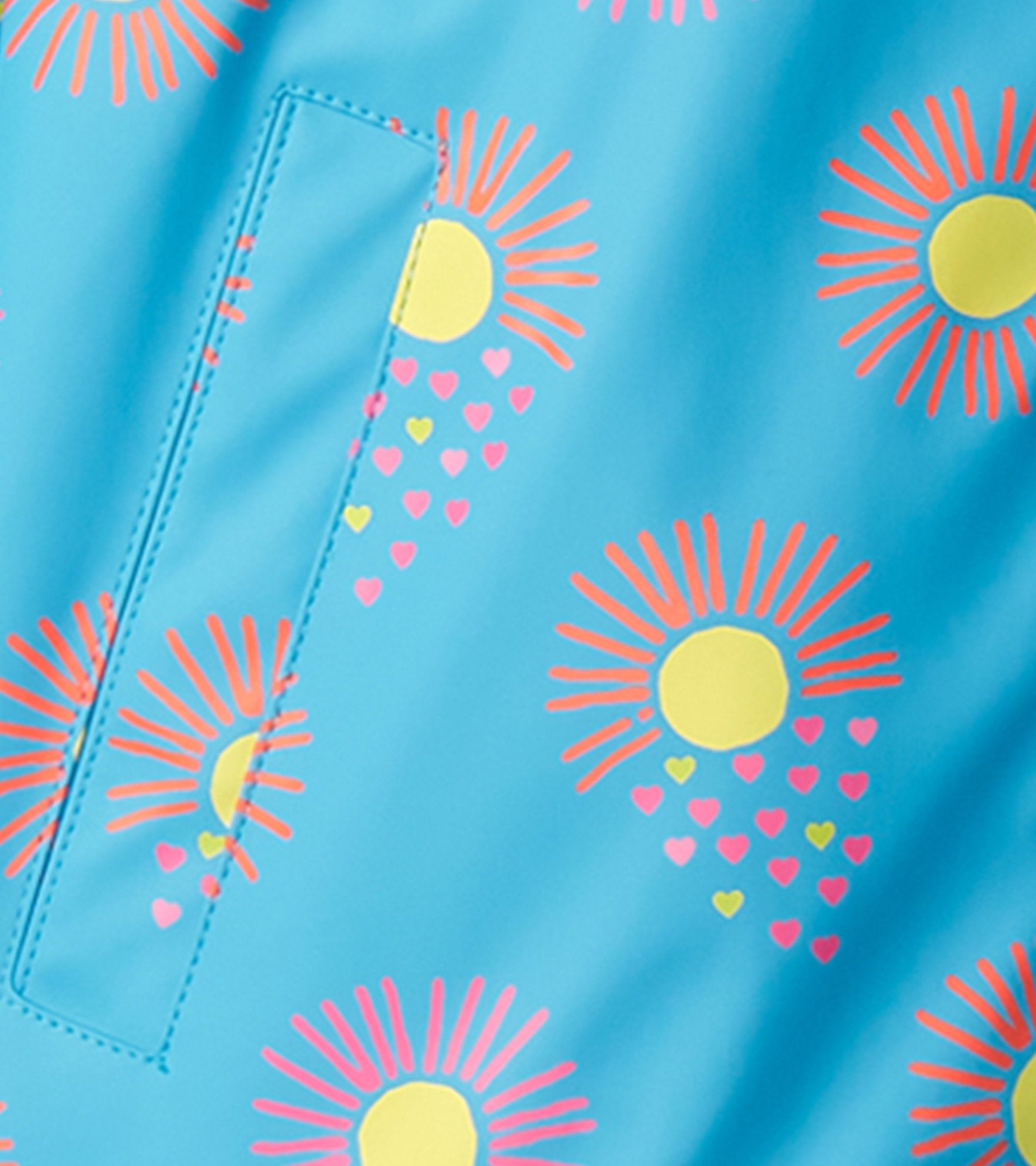 Hatley Girls Sunrays Zip-Up Rain Jacket