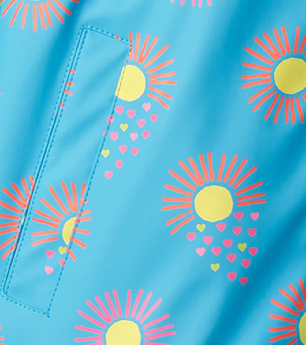 Hatley Girls Sunrays Zip-Up Rain Jacket
