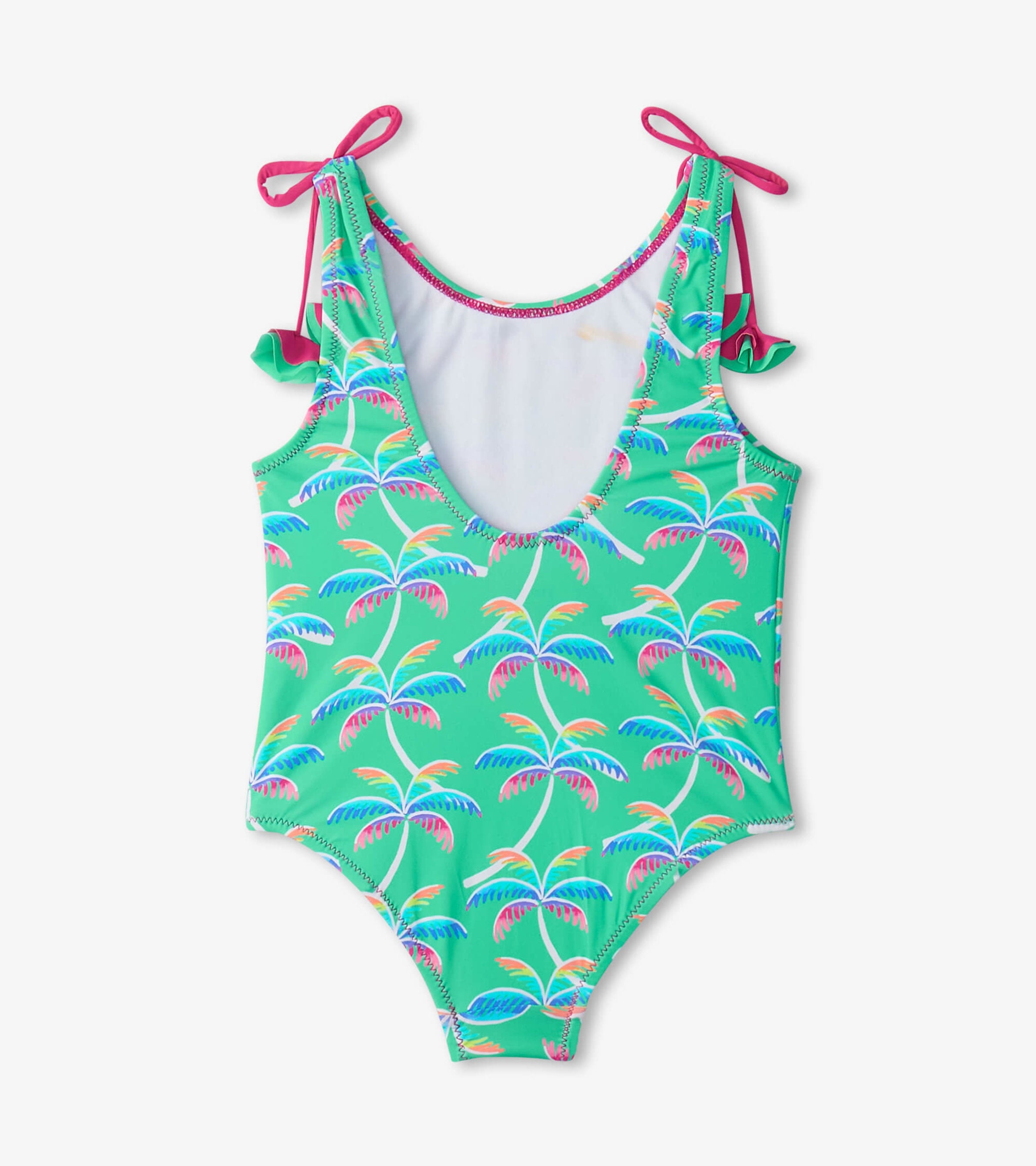 Hatley Girls Rainbow Palm Shoulder Shoulder Bow Swimsuit