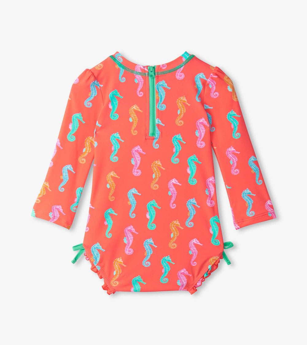 Hatley Baby Girls Painted Sea Rashguard Swimsuit