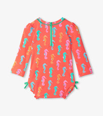 Hatley Baby Girls Painted Sea Rashguard Swimsuit