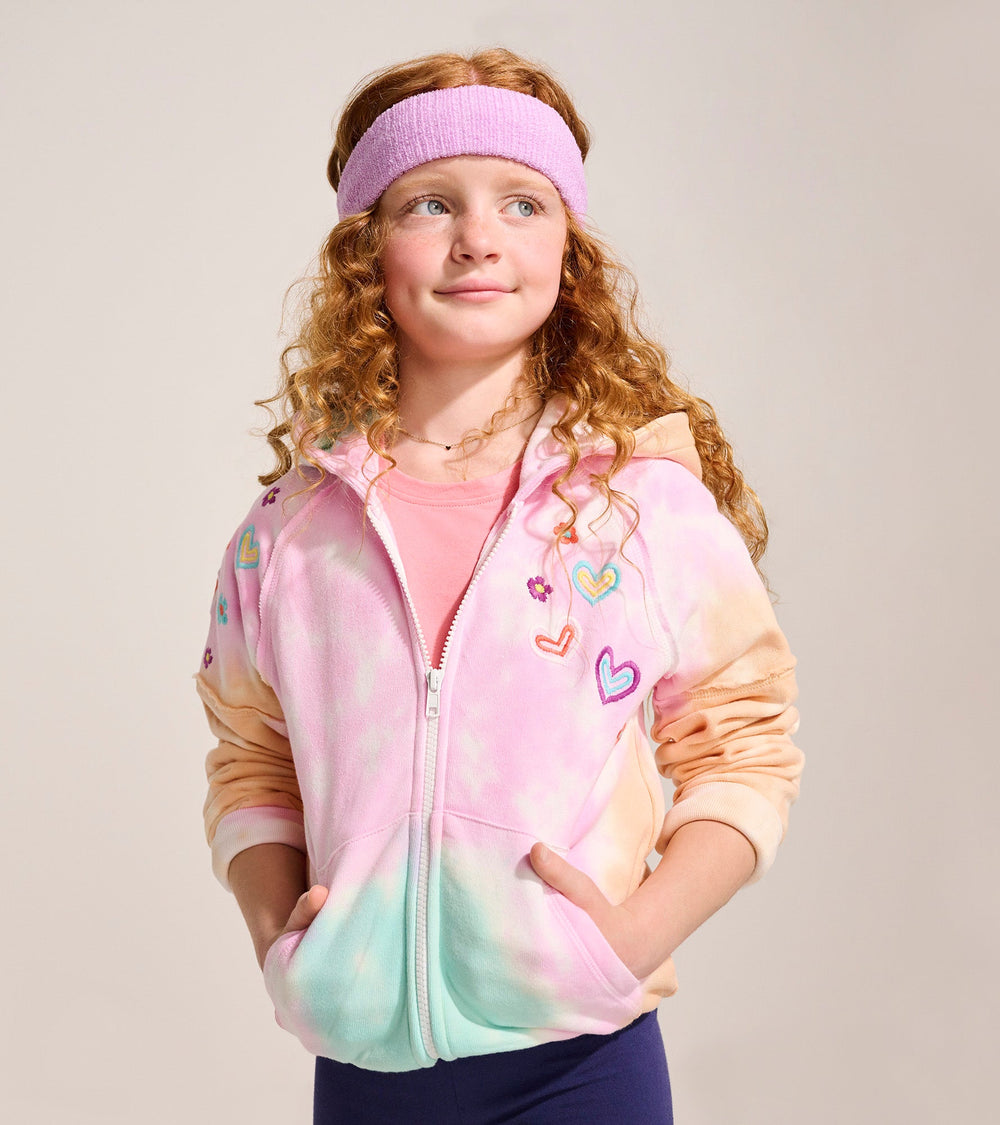 Hatley Girls Summer Waves Tie Dye Hoodie