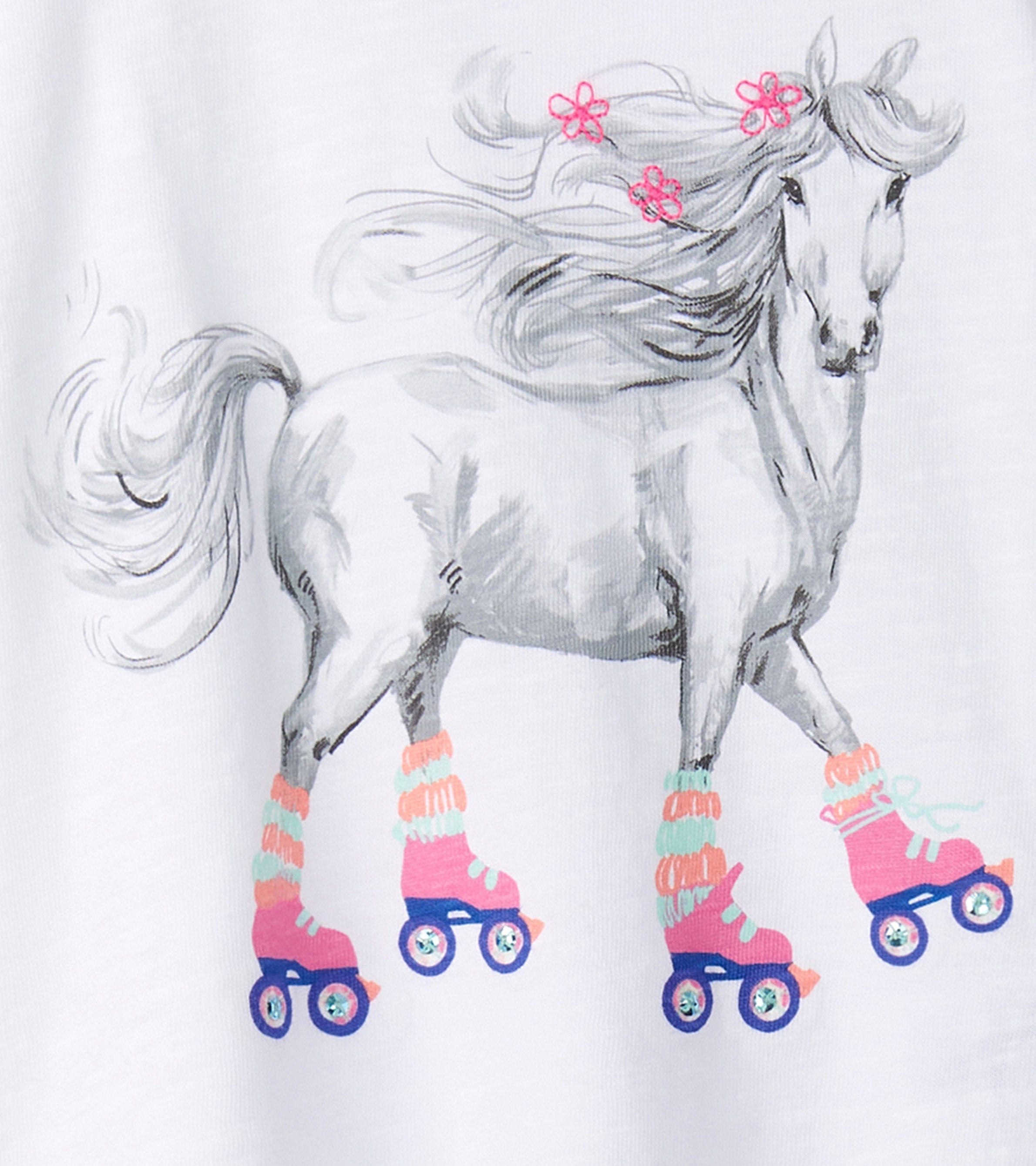 Hatley Girls Roller Skates Graphic Tee