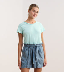 Hatley Braided Neck Tee - Aruba Blue