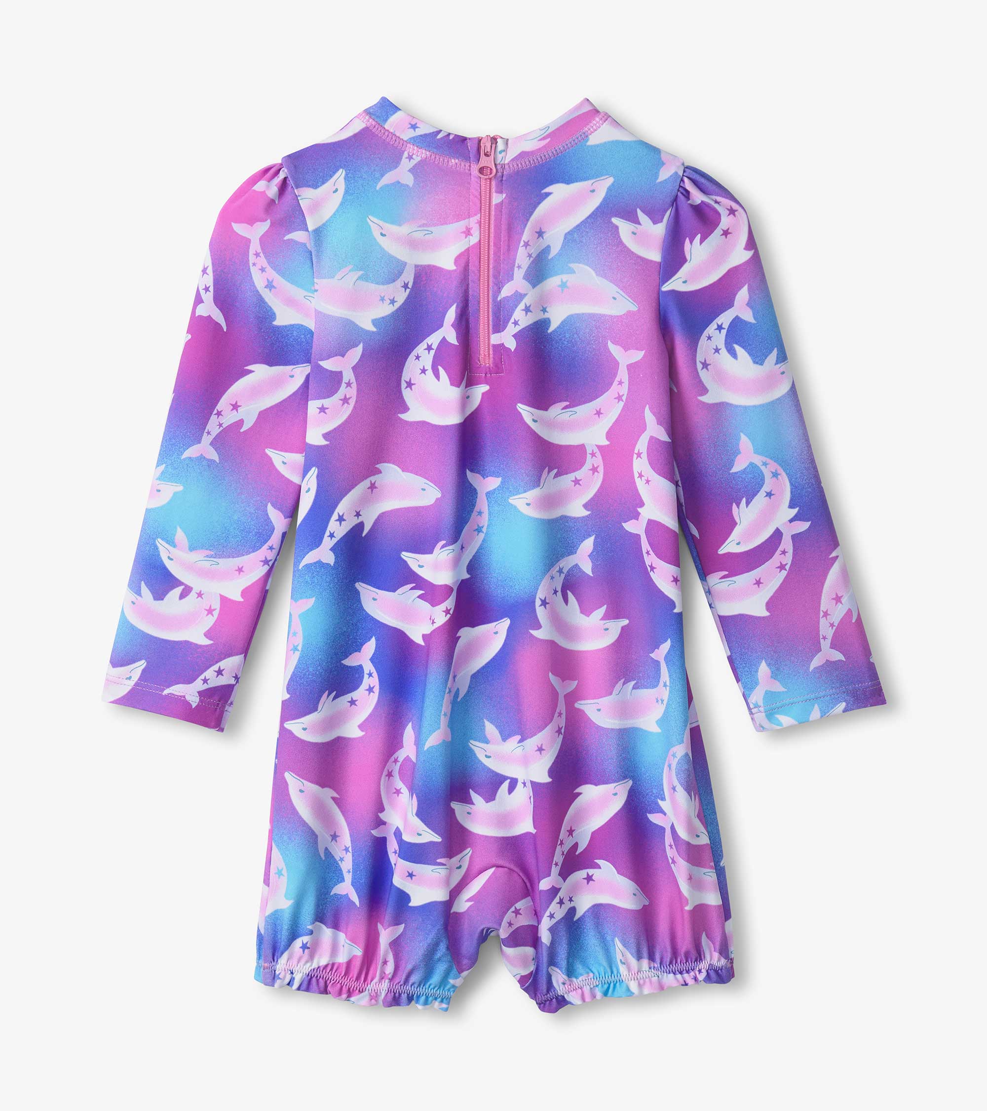 Hatley Baby Girls Airbrush Dolphins Rashguard Swimsuit