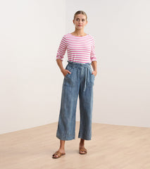 Hatley Tie Front Pants - Blue Acid Wash