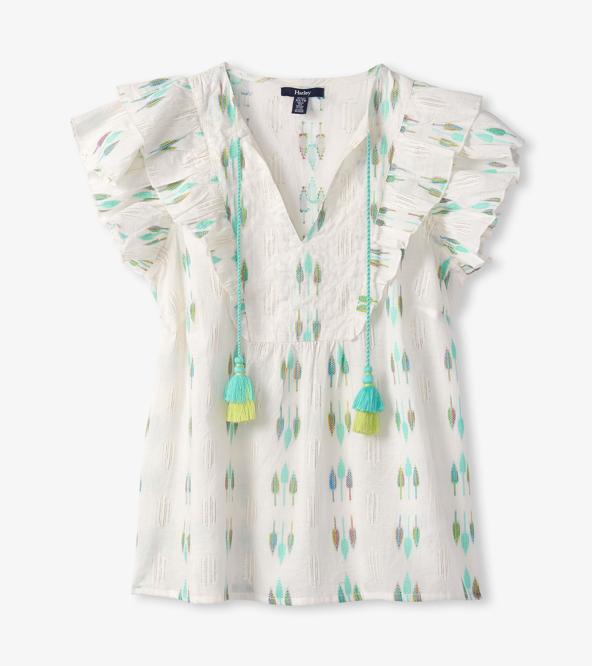 Hatley Alexa Popover - Blue Feather Ikat