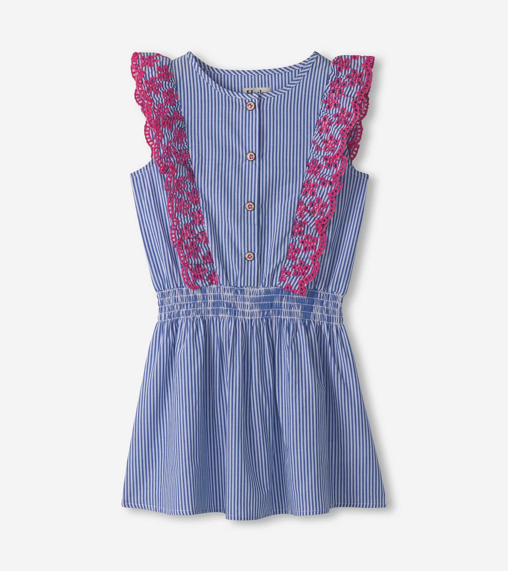 Hatley Girls Pinstripe Ruffle Dress