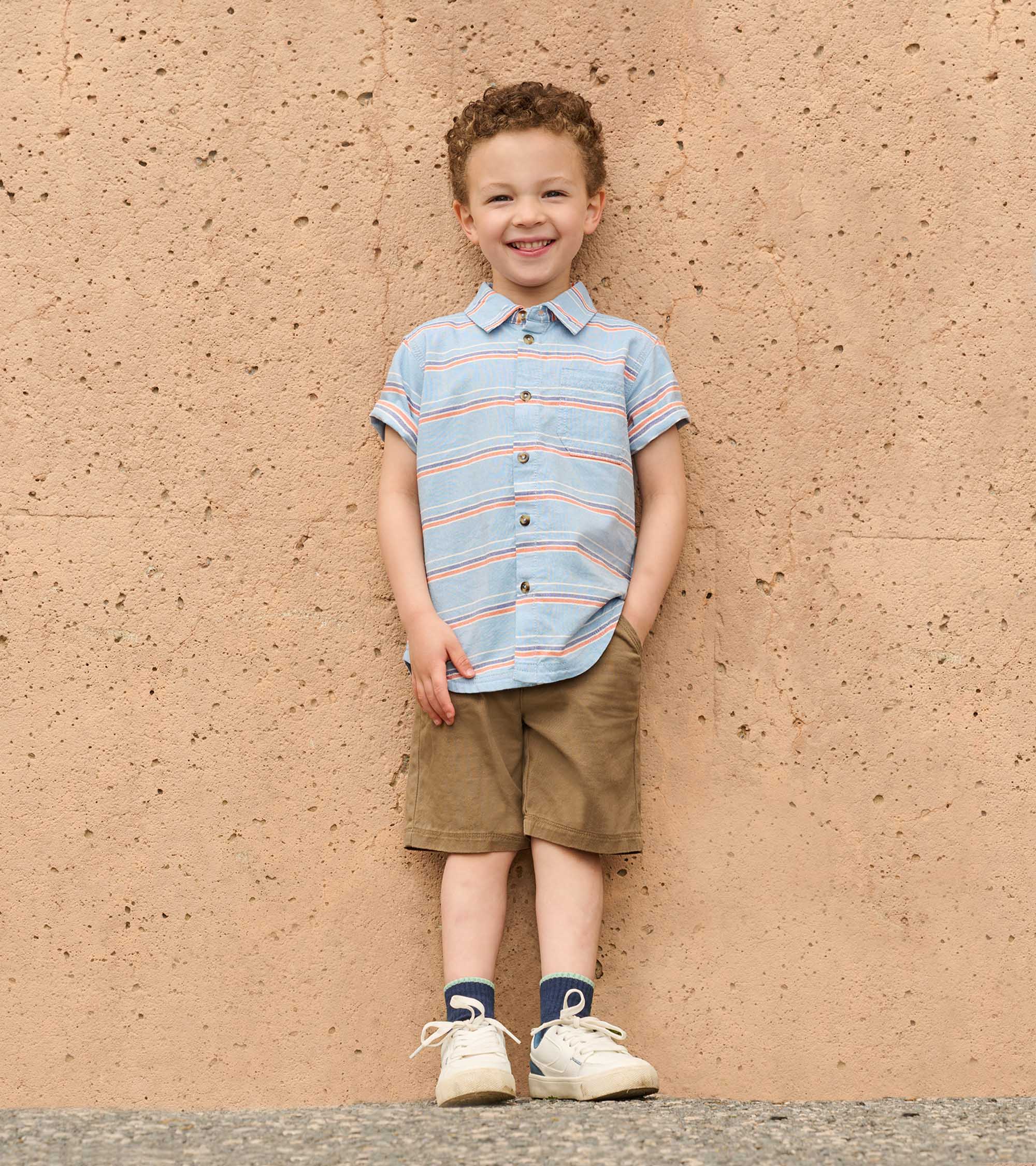 Hatley Boys Striped Blue Button Down Shirt
