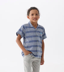 Hatley Boys Striped Nautical Jersey Button Down