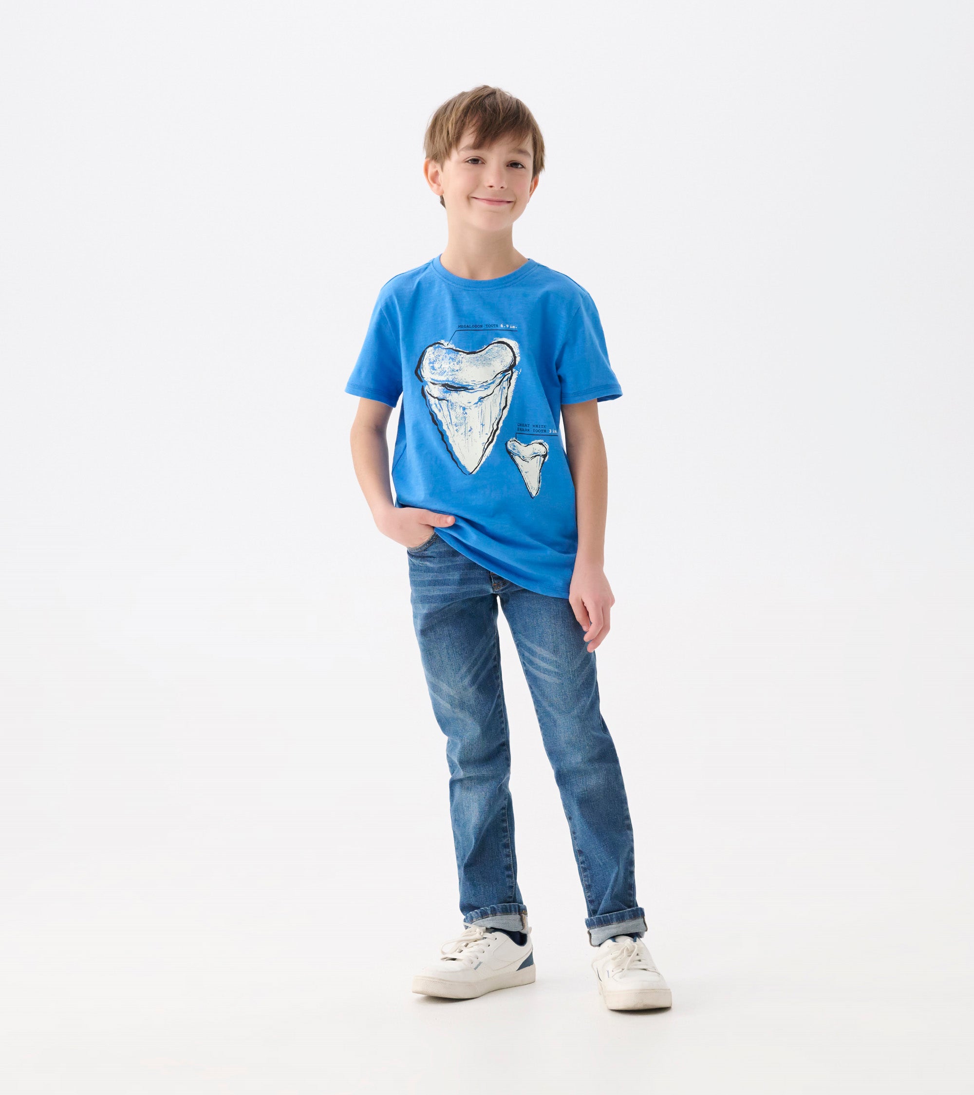 Hatley Boys Shark Tooth Glow in the Dark Graphic Tee
