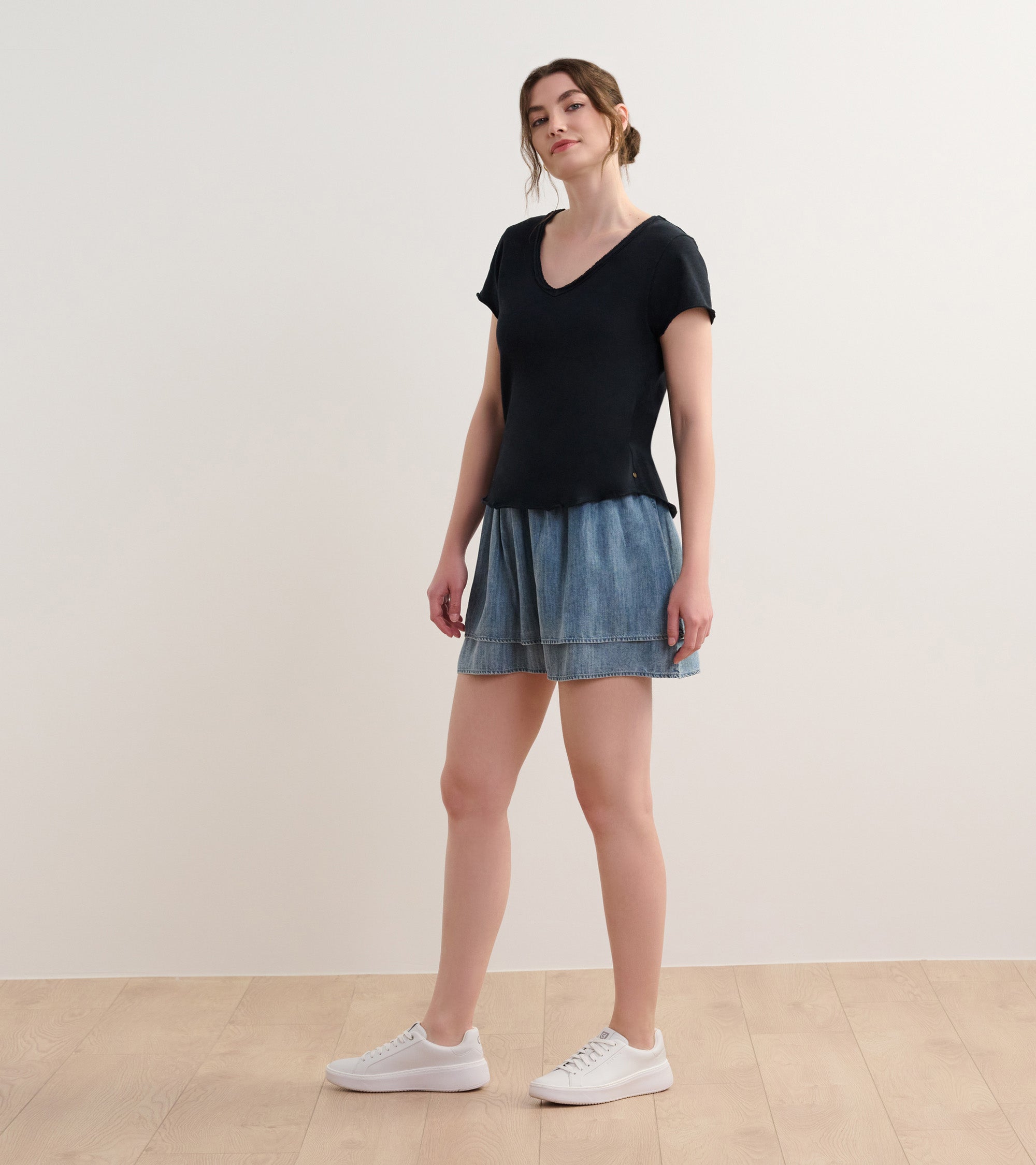 Hatley Sadie V-Neck Tee - Black