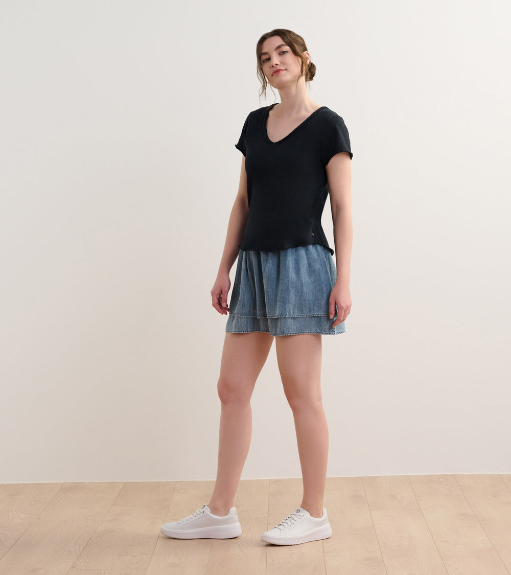 Hatley Sadie V-Neck Tee - Black