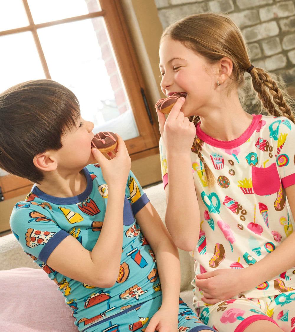 Hatley Boys Carnival Food Short Pajama Set