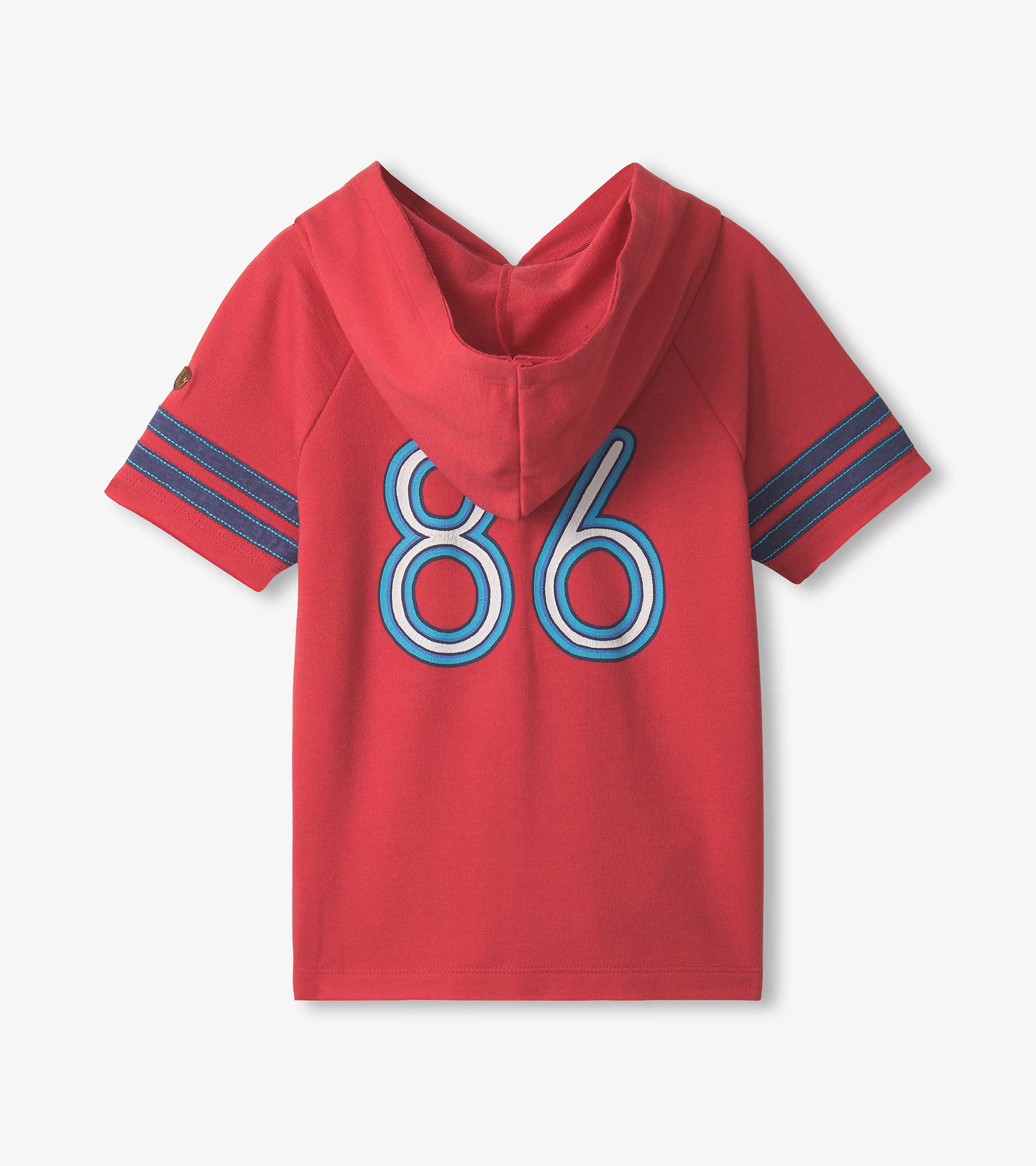 Hatley Boys Jersey Number Raglan Hoodie Tee