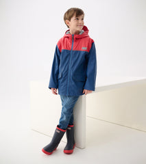 Hatley Boys Red & Navy Zip-Up Rain Jacket