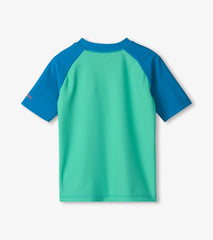 Hatley Boys Blue Short Sleeve Rashguard