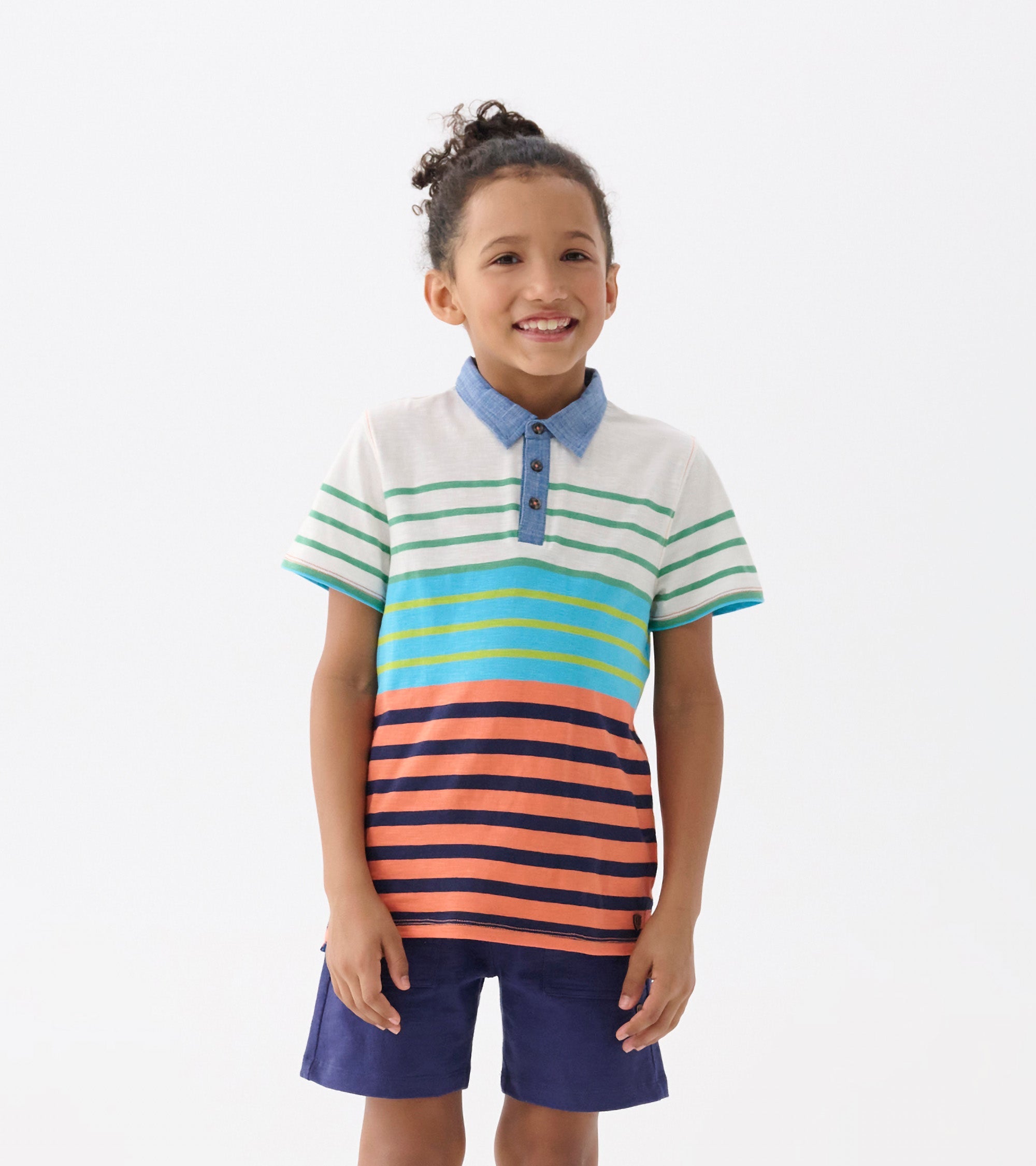 Hatley Boys Spring Stripes Polo Tee