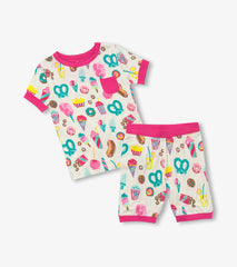 Hatley Girls Carnival Treats Bamboo Short Pajama Set