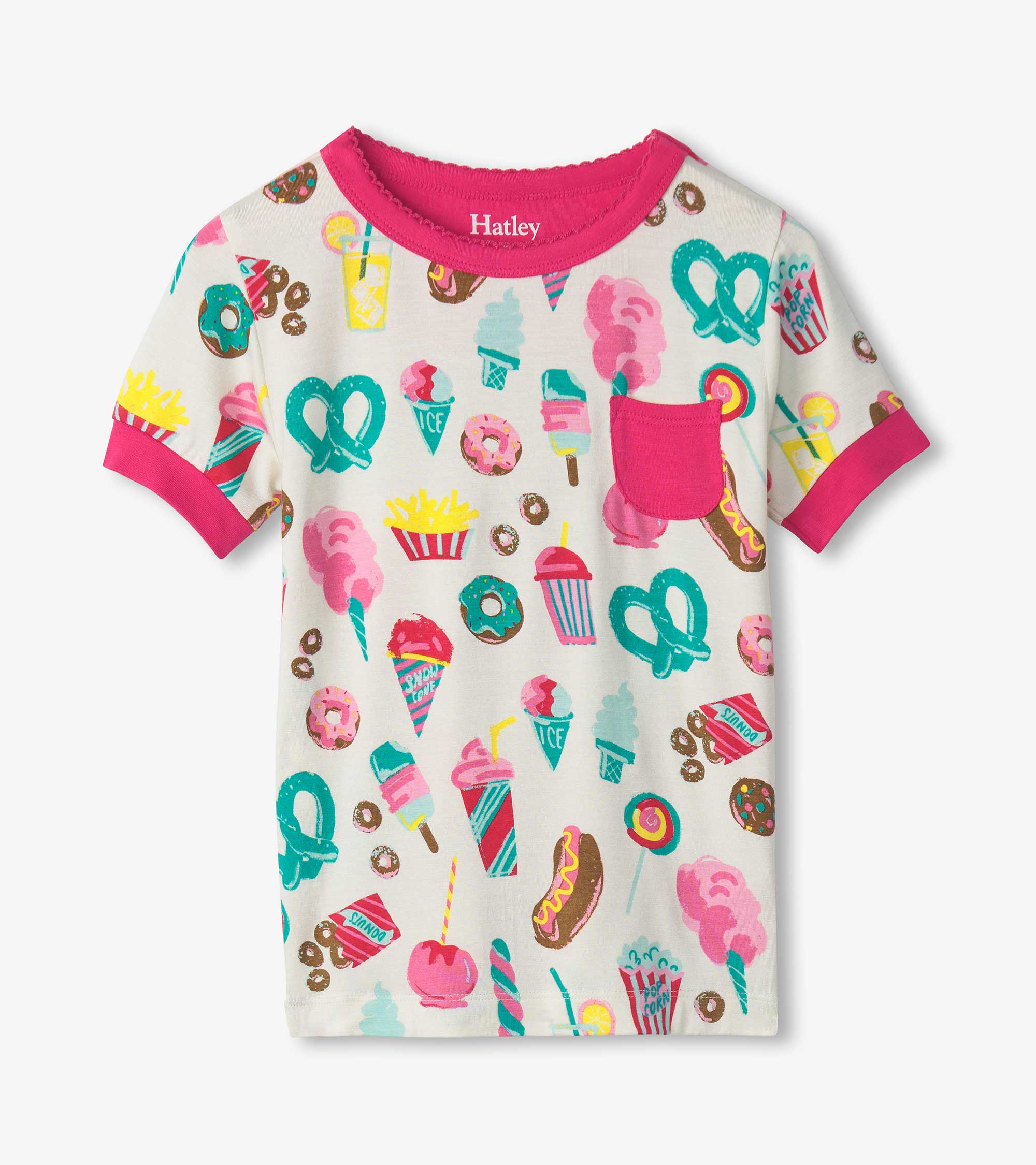 Hatley Girls Carnival Treats Bamboo Short Pajama Set