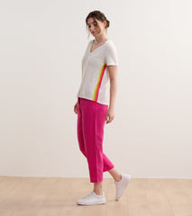 Hatley Straight Leg Linen Pants - Fuchsia