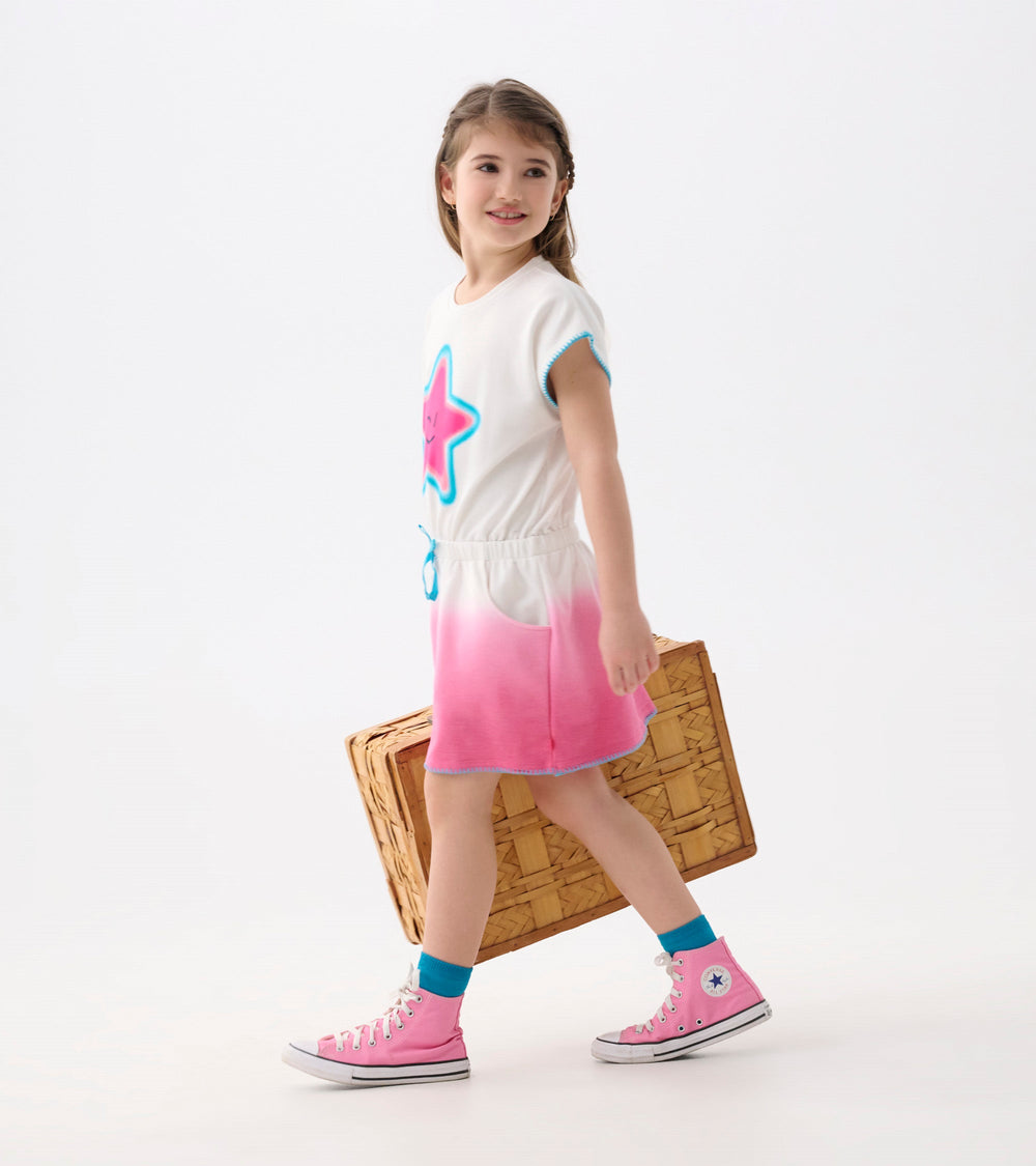 Hatley Girls Fuchsia Ombre Pull-On Dress