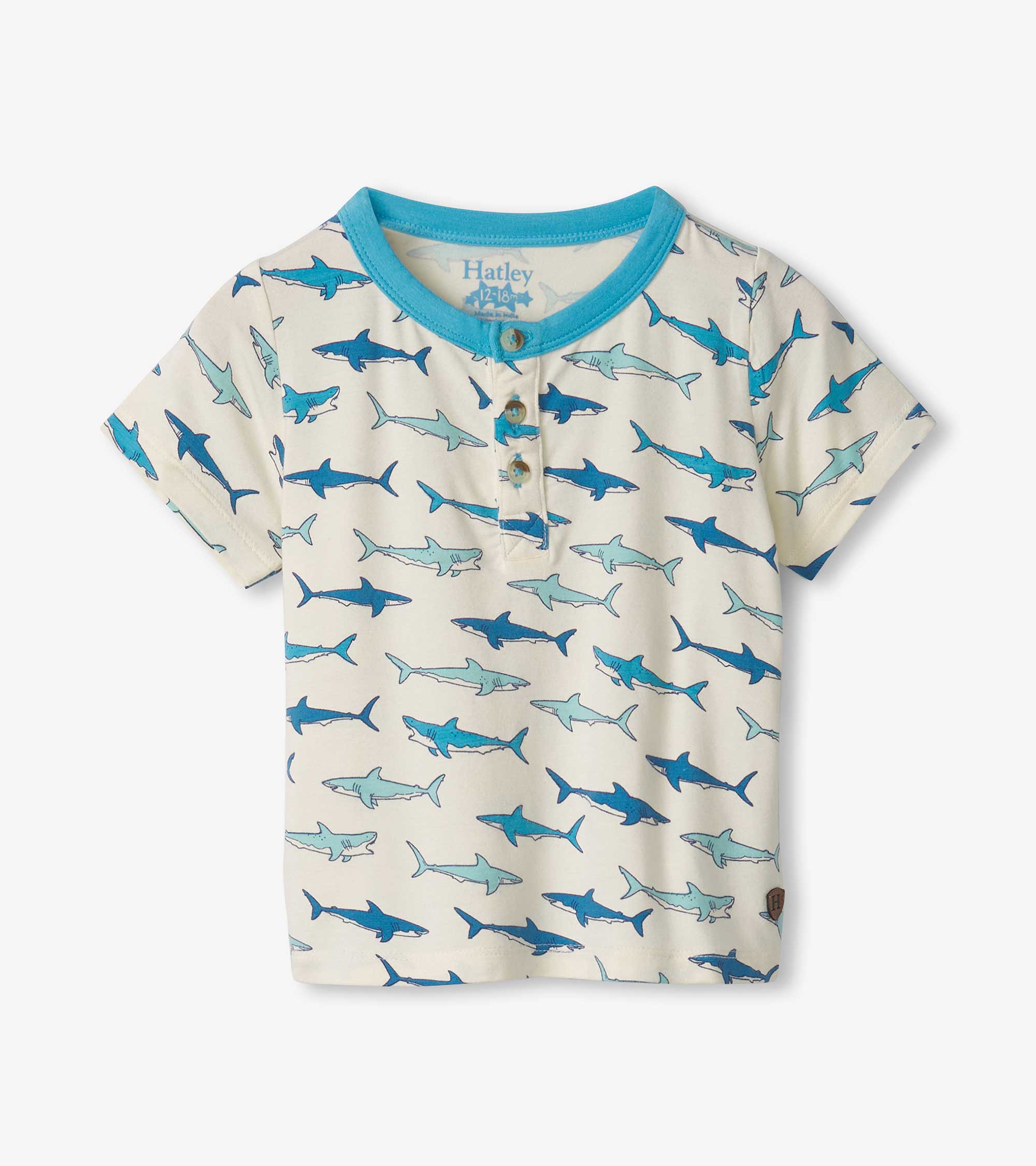 Hatley Baby & Toddler Boys Hungry Sharks Bamboo Henley