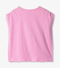 Hatley Girls Lilac Shell Cinched Shoulder Top