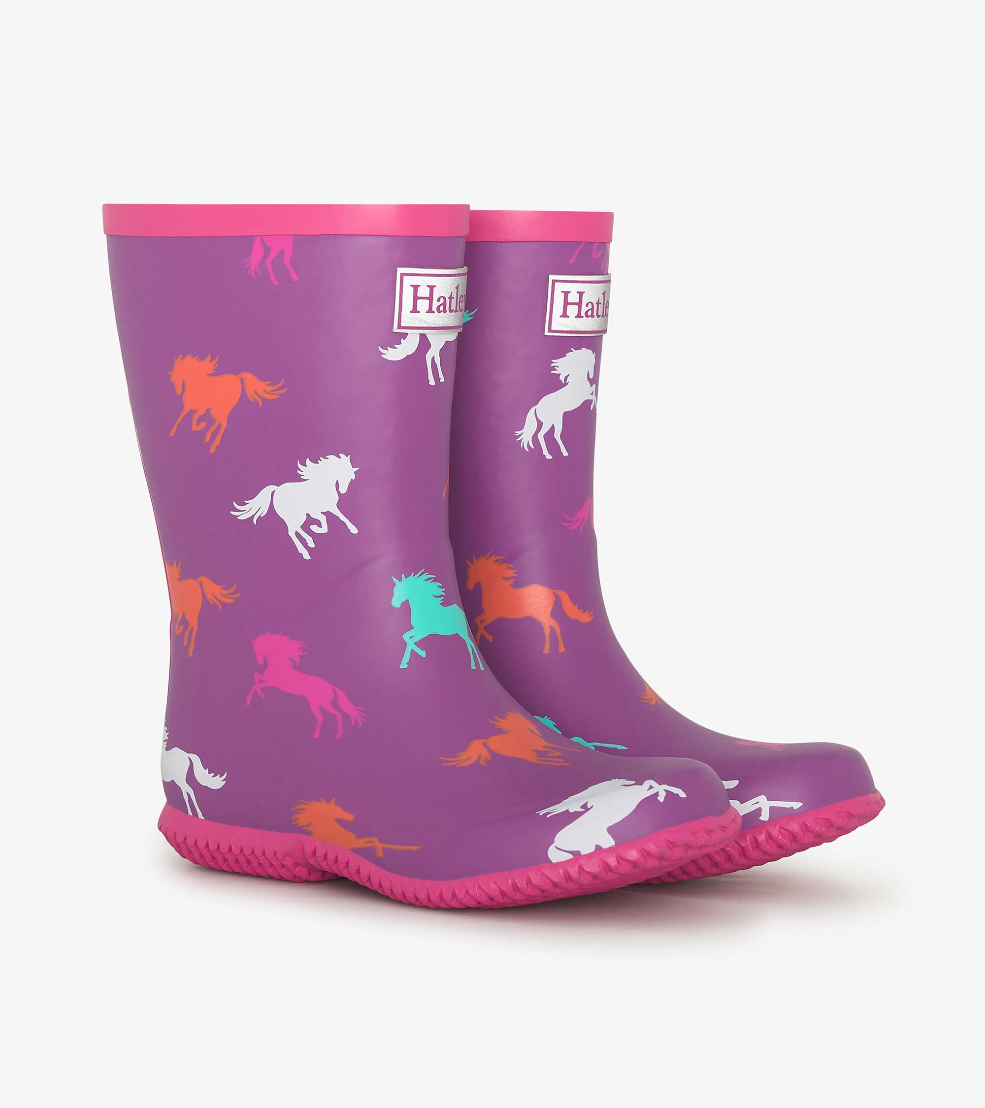 Hatley Girls Leaping Horses Packable Rain Boots