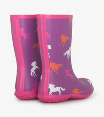 Hatley Girls Leaping Horses Packable Rain Boots