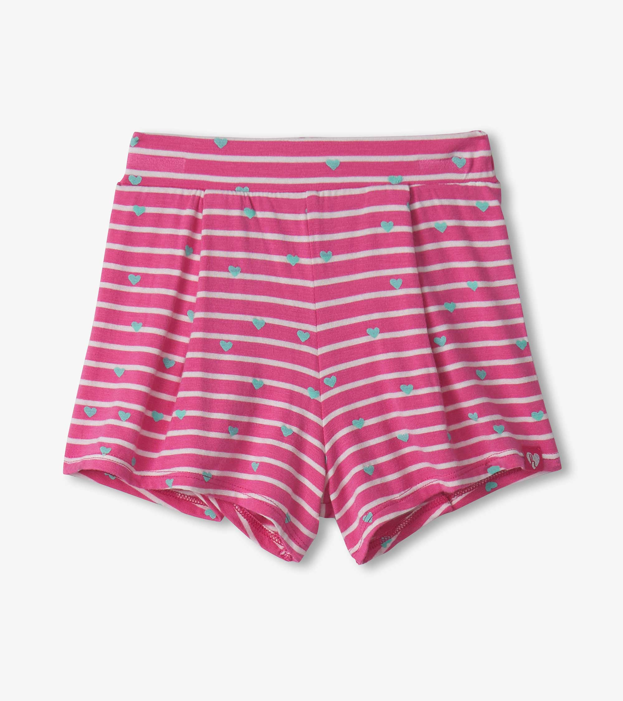 Hatley Baby & Toddler Girls Rose Hearts Patch Pocket Shorts