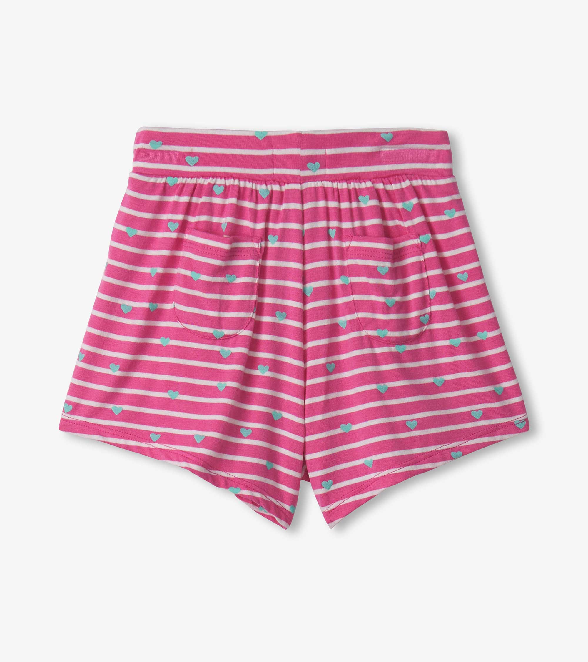 Hatley Baby & Toddler Girls Rose Hearts Patch Pocket Shorts