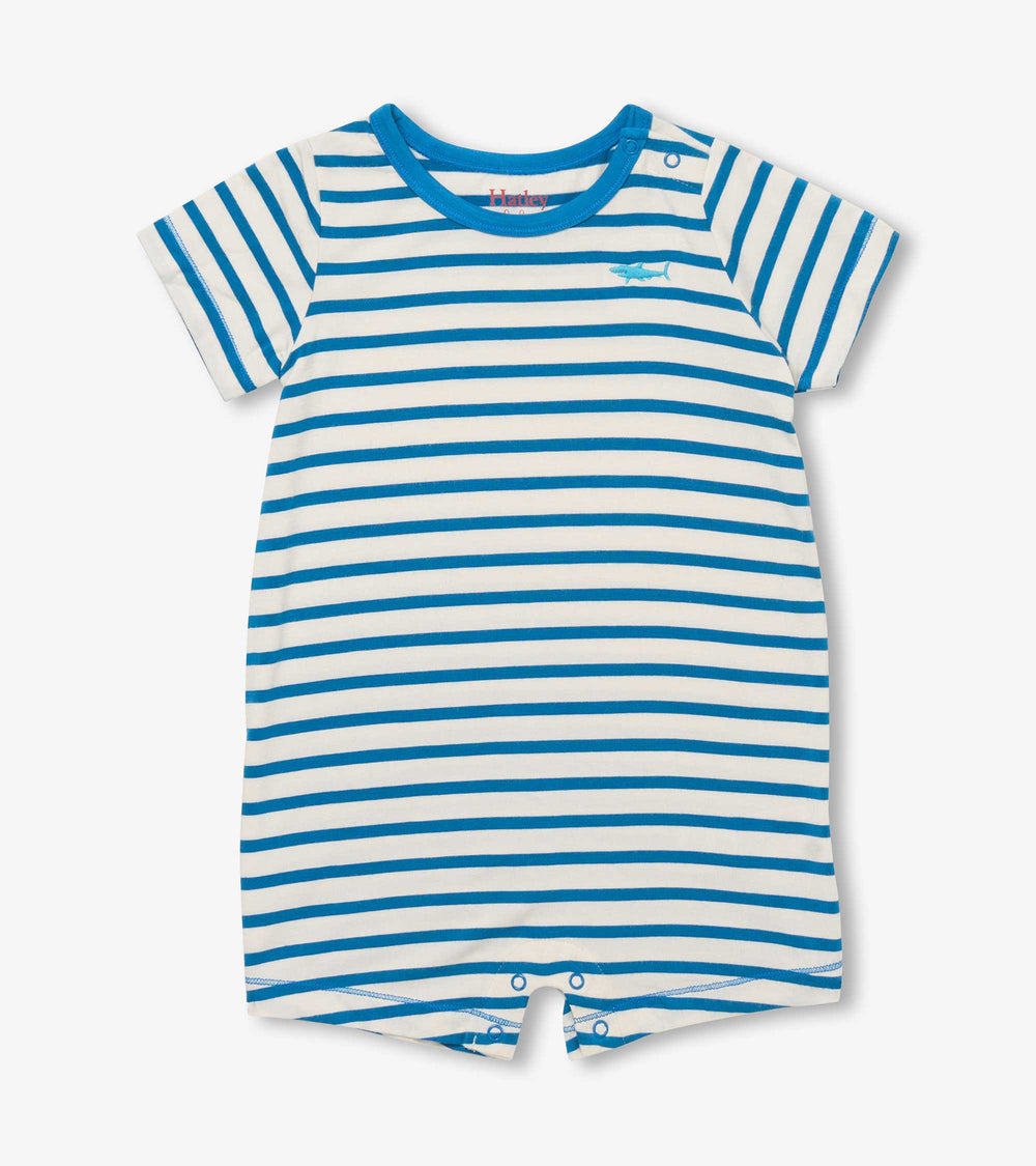 Hatley Baby & Toddler Boys Shark Stripes Bamboo Romper