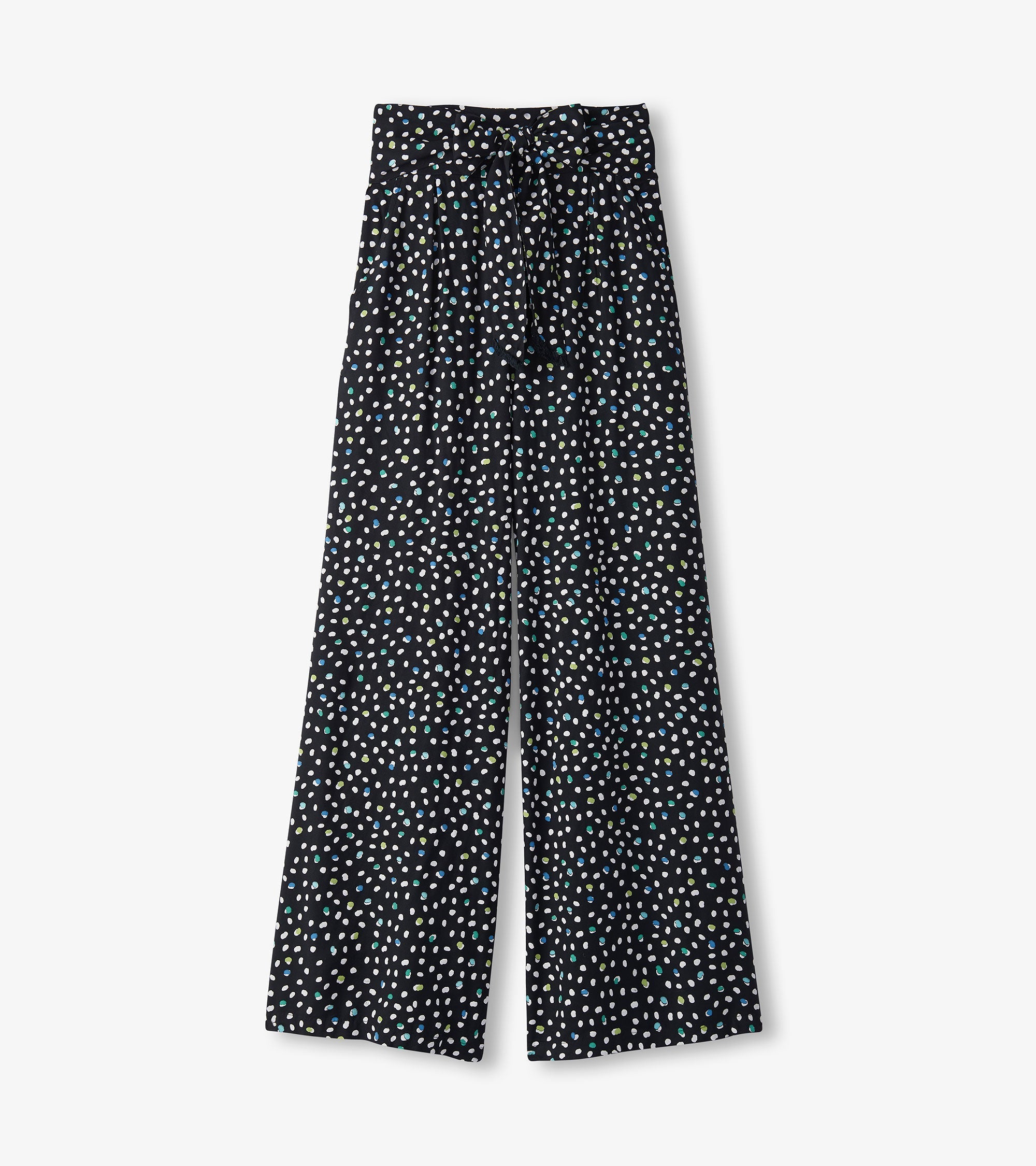 Hatley Belted Wide Leg Pants - Multi Dots