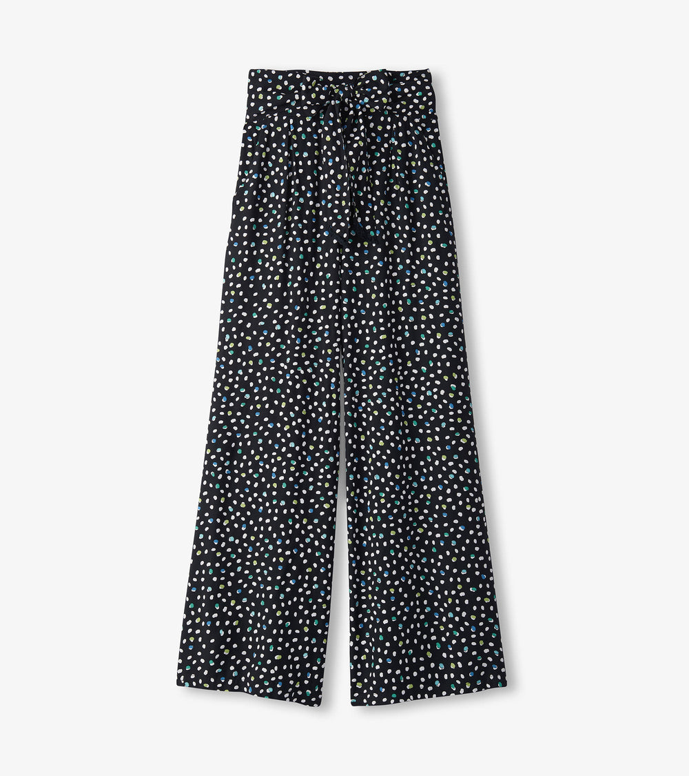 Hatley Belted Wide Leg Pants - Multi Dots