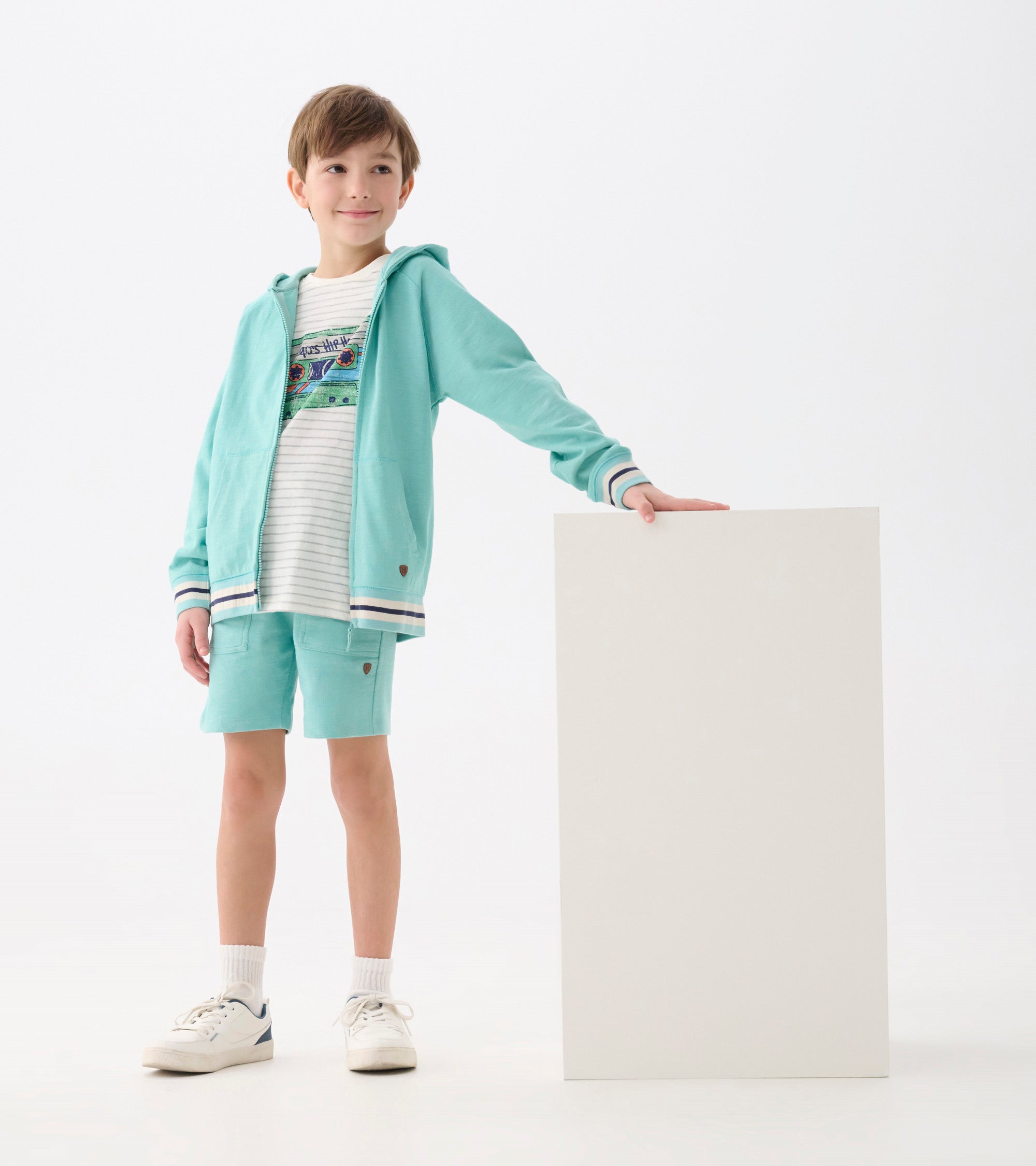 Hatley Boys Nile Blue Zip-Up Hoodie