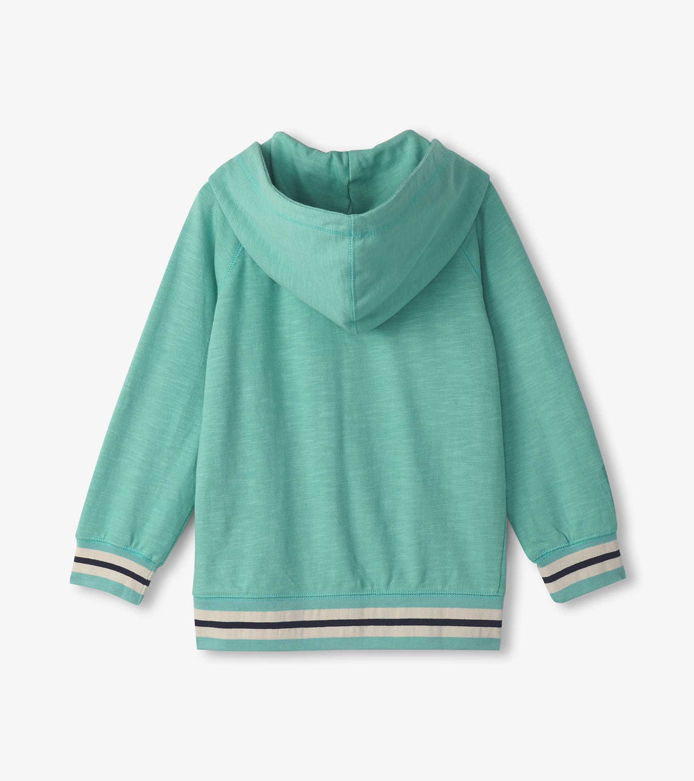 Hatley Boys Nile Blue Zip-Up Hoodie