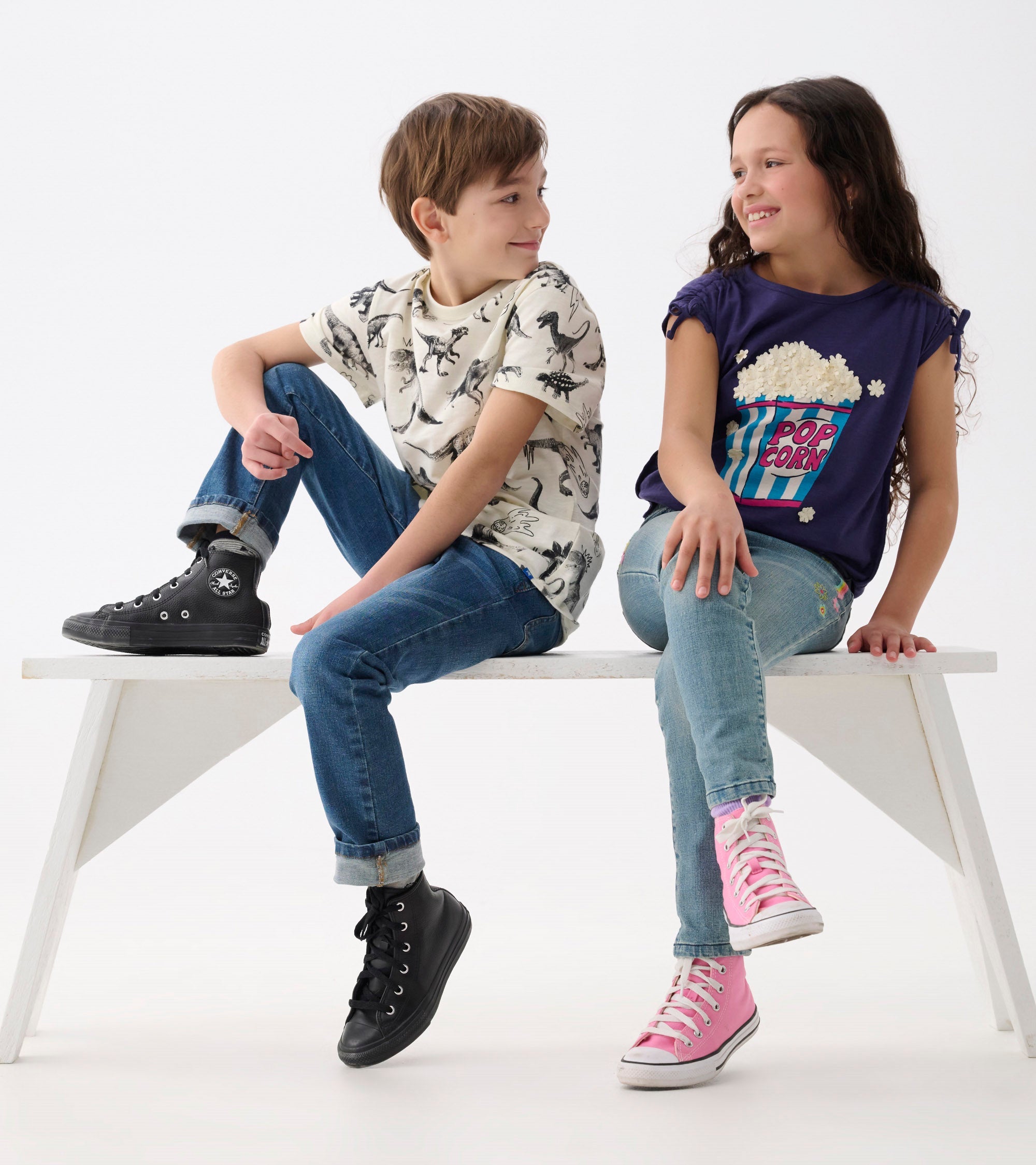 Hatley Girls Pop Corn Cinched Cinched Shoulder Top