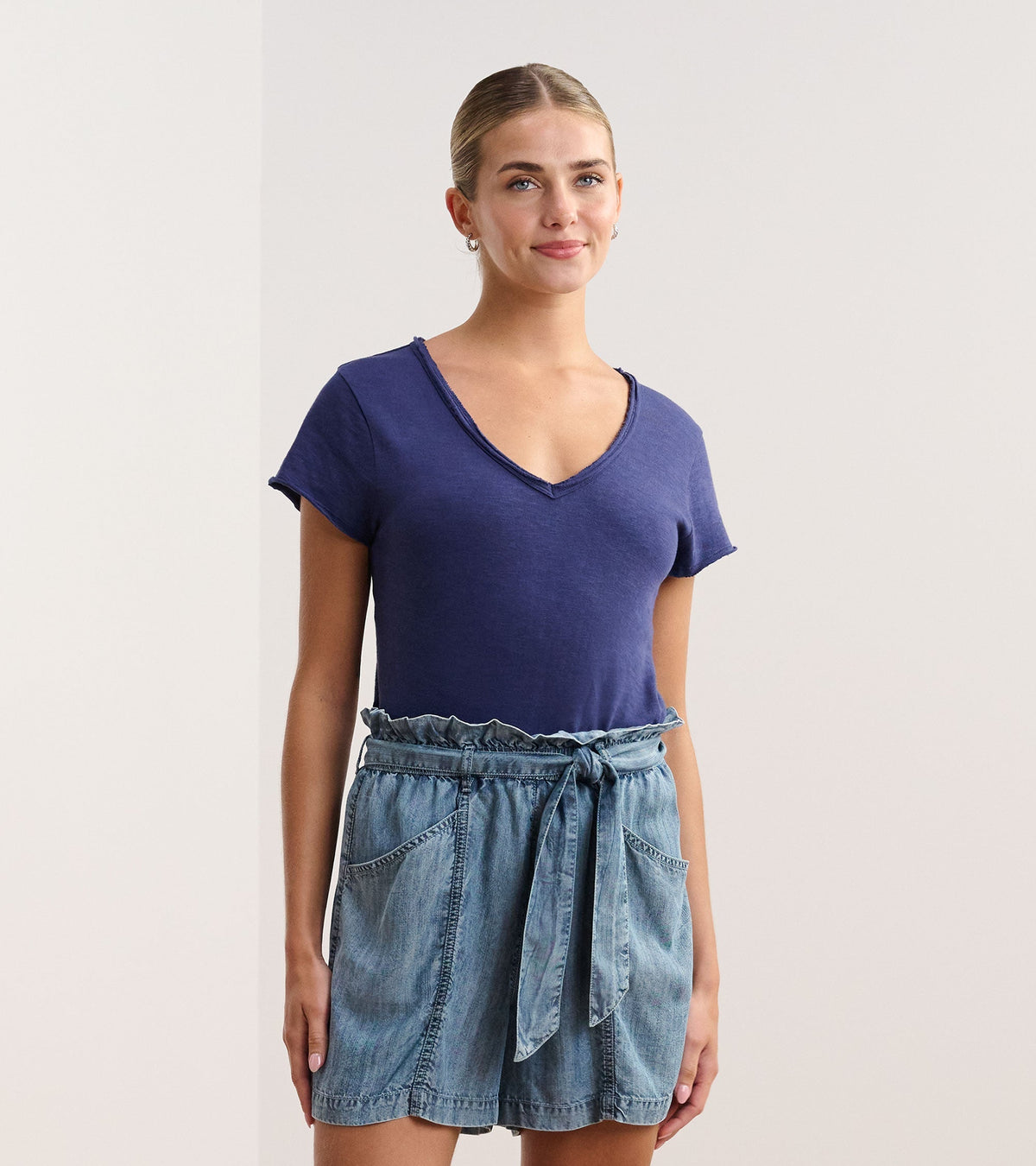 Hatley Sadie V-Neck Tee - Patriot Blue