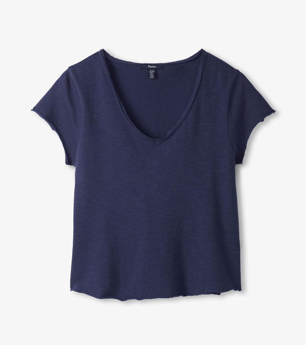Hatley Sadie V-Neck Tee - Patriot Blue