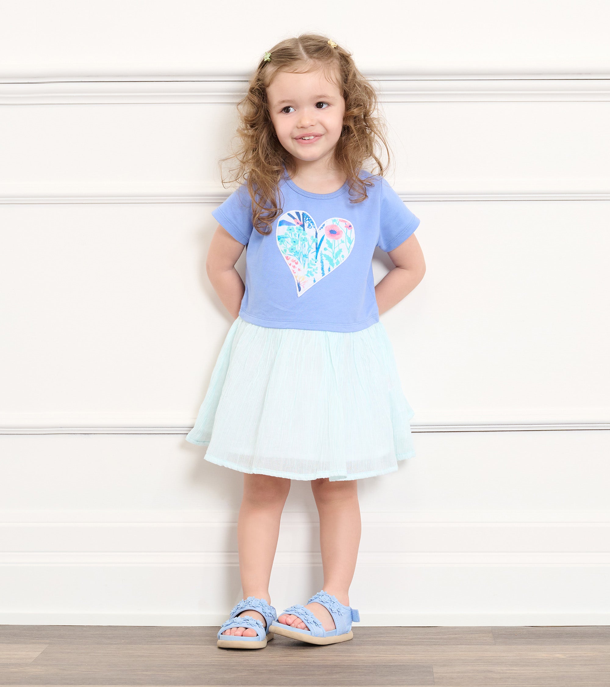 Hatley Baby & Toddler Girls Wild Flower Heart Layered Dress