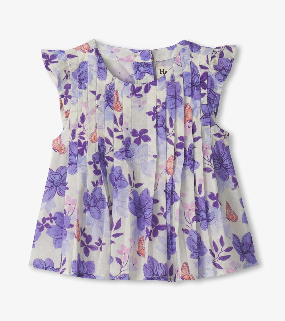 Hatley Baby & Toddler Girls Painted Magnolias Pin Tuck Tup & Bloomer Set