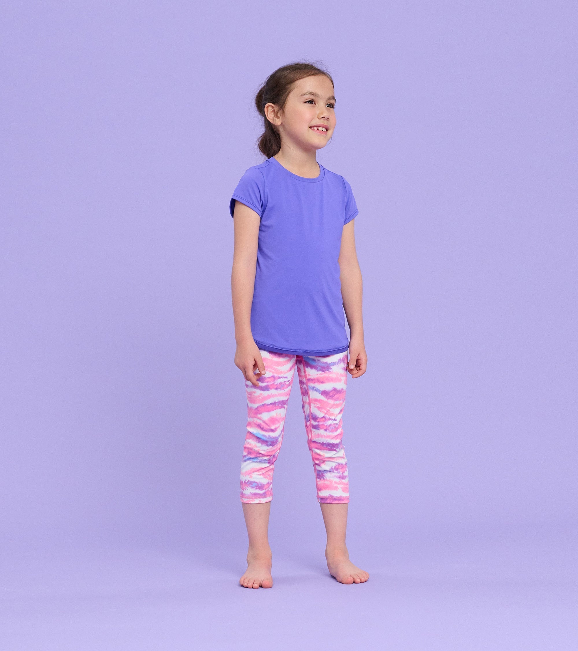 Hatley Girls Purple Mesh Trim T-Shirt
