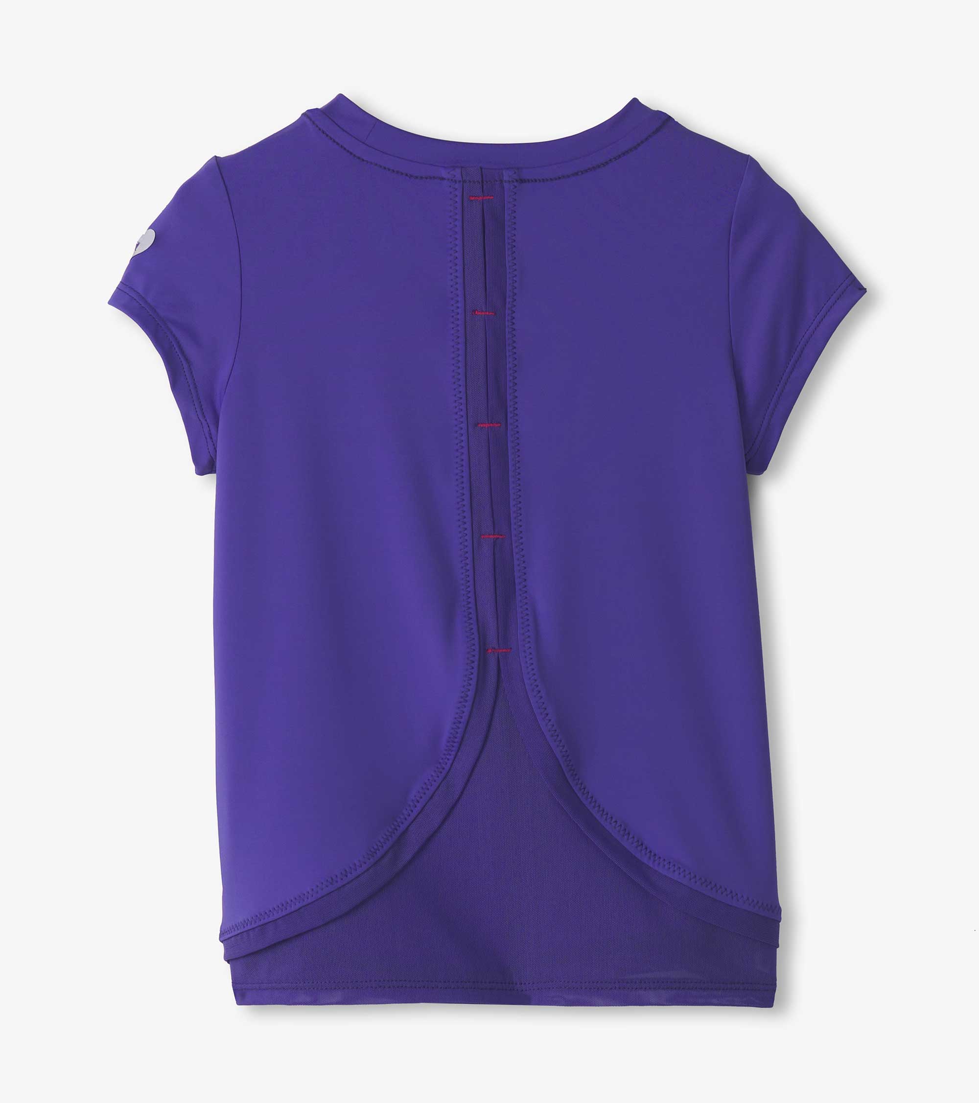 Hatley Girls Purple Mesh Trim T-Shirt