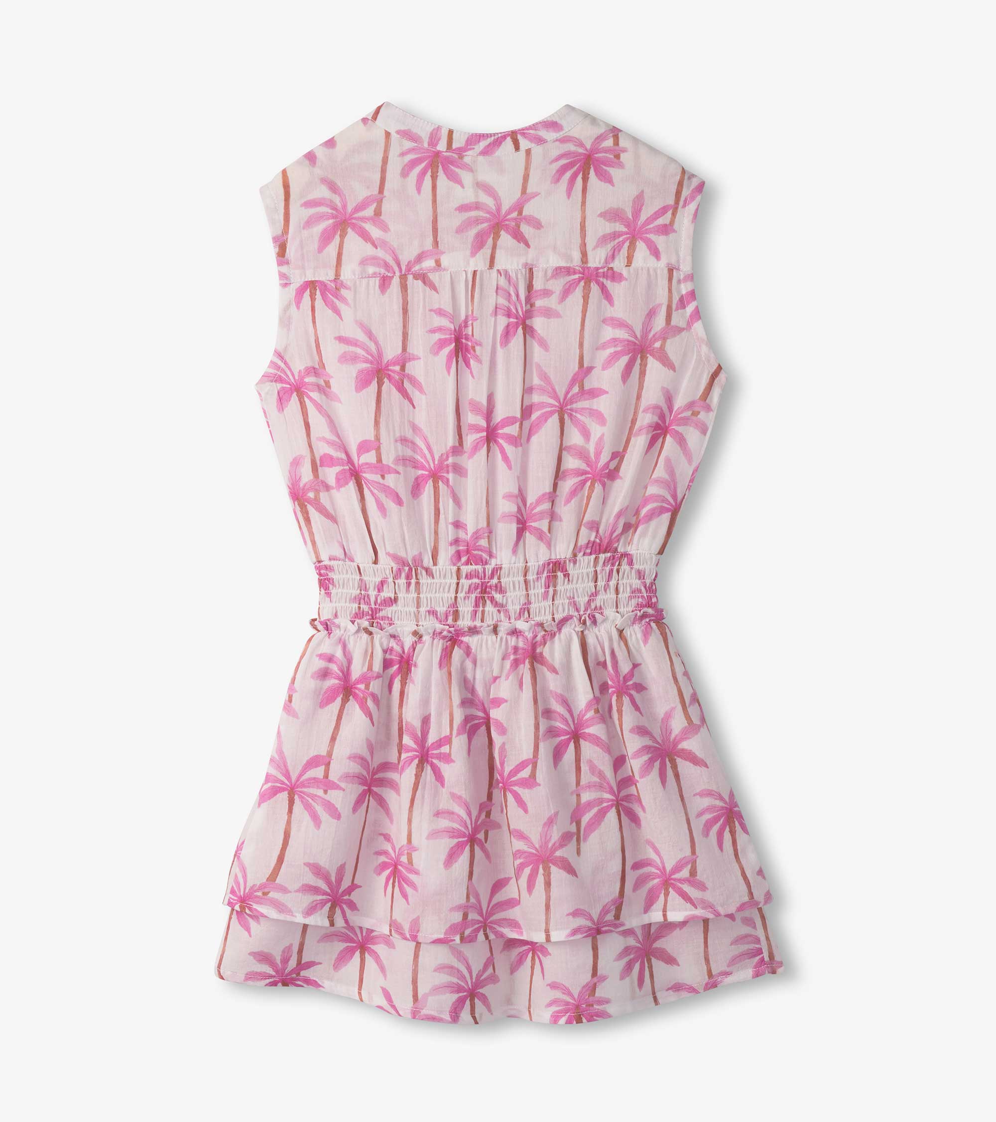 Hatley Girls Palm Trees Smocked Waist Dress