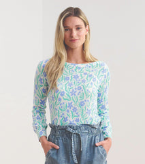 Hatley 3/4 Sleeve Knit Breton - Painted Flowers