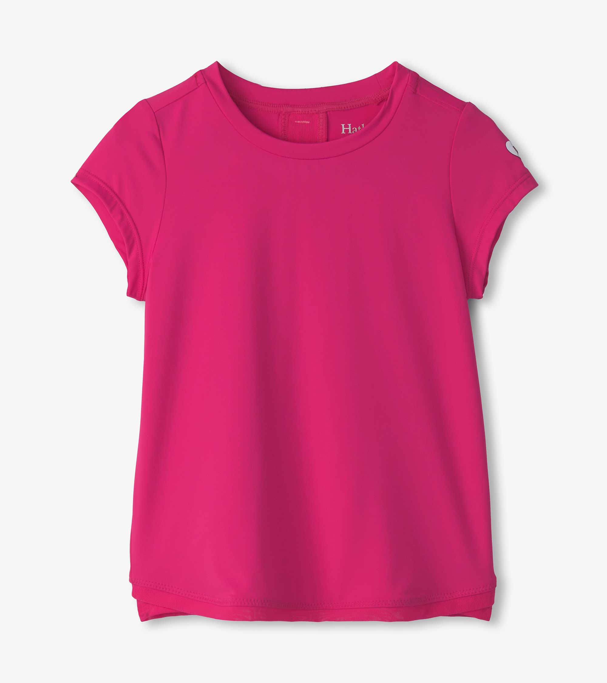Hatley Girls Pink Mesh Trim T-Shirt