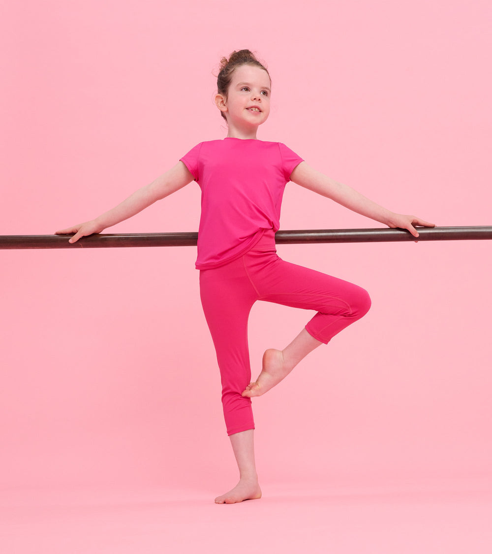 Hatley Girls Pink Mesh Trim T-Shirt
