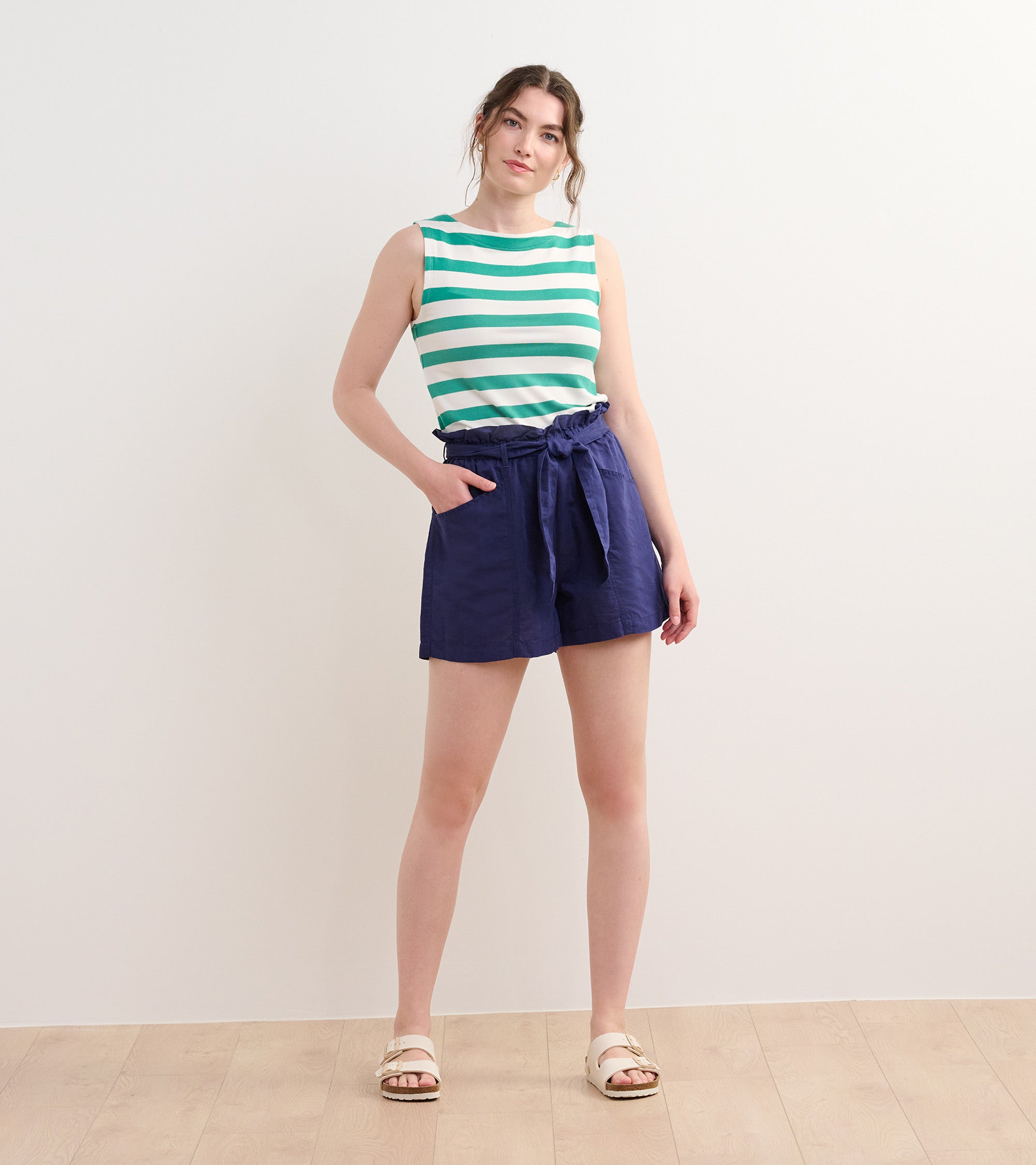 Hatley Everyday Tank - Sea Green Stripes